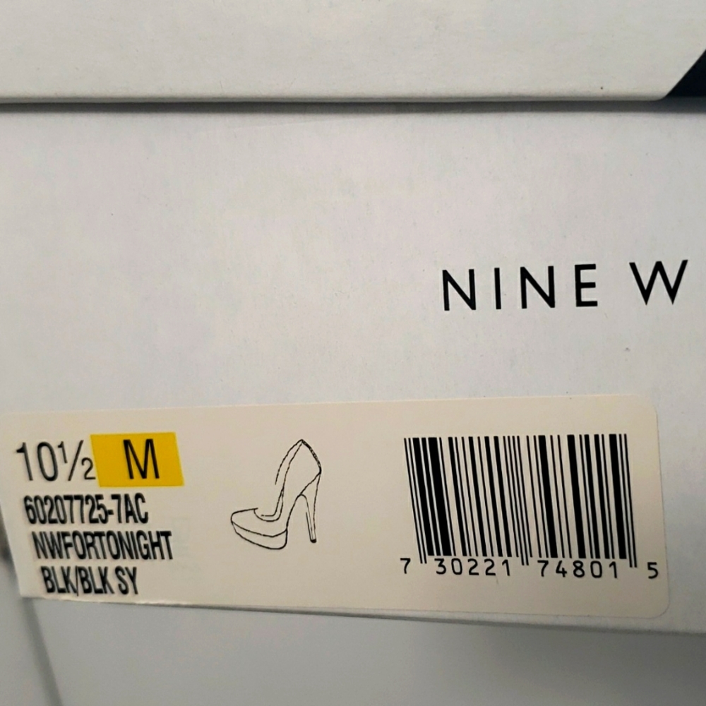 Nine West Fortonight Pumps in Black/Black Sky - Size 10 1/2 - Picture 8 of 9